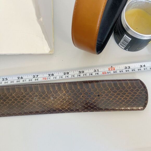 Vintage Harve Benard Snakeskin Chunky Belt Snake Belt y2k Women\'s Size 6